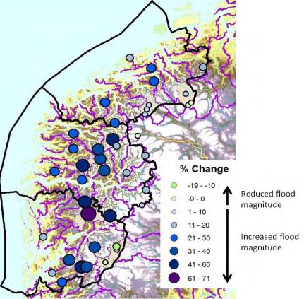 Hydrologiske framskrivingar mot 2100 for Vestlandet Ved vurdering av 200-års flaumstorleik fram mot år 2100 bør leggast til grunn: