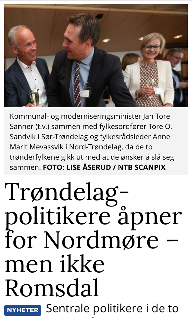 Møre og Romsdal: o Invitert til dialog fra Sogn og Fjordane (19.01.