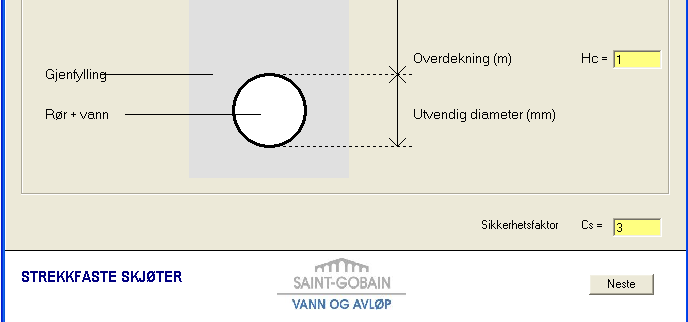 Systemstabilitet (samvirke rør og fundament) For nedgravde rør med muffer/koblinger vil overfyllingsmassene bidra til stabilisering.