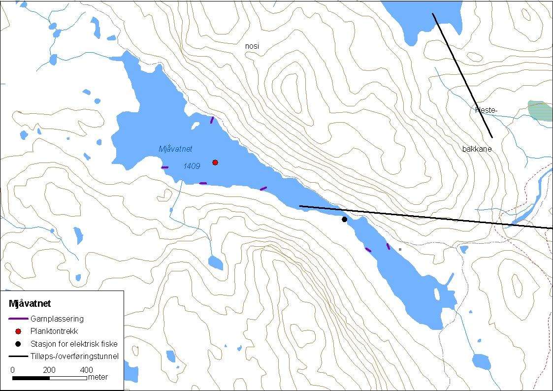 ..9 Mjåvatnet Mjåvatnet (innsjønummer 3) ligg i Lærdalsvassdraget i Lærdal kommune (figur 8). Vatnet ligg 9 meter over havet og er, km² stort.