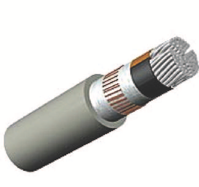 TFSP KRAFTKABEL I ALUMINIUM 0,6/1 kv - HD 603 S1 3J IEC 60332-1 EN 50265-2-1 FLAMMEHEMMENDE KONSTRUKSJON: Leder: 25 mm 2 flertrådet, rund aluminium (IEC 60228 kl.