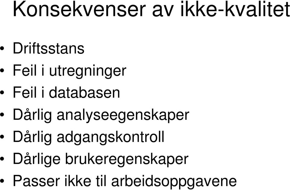 analyseegenskaper Dårlig adgangskontroll