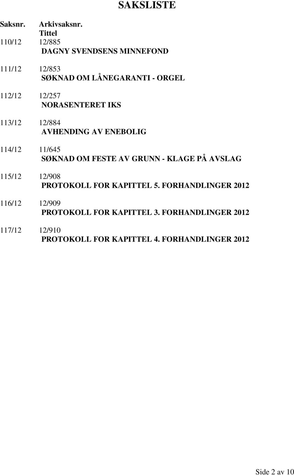 NORASENTERET IKS 113/12 12/884 AVHENDING AV ENEBOLIG 114/12 11/645 SØKNAD OM FESTE AV GRUNN - KLAGE PÅ