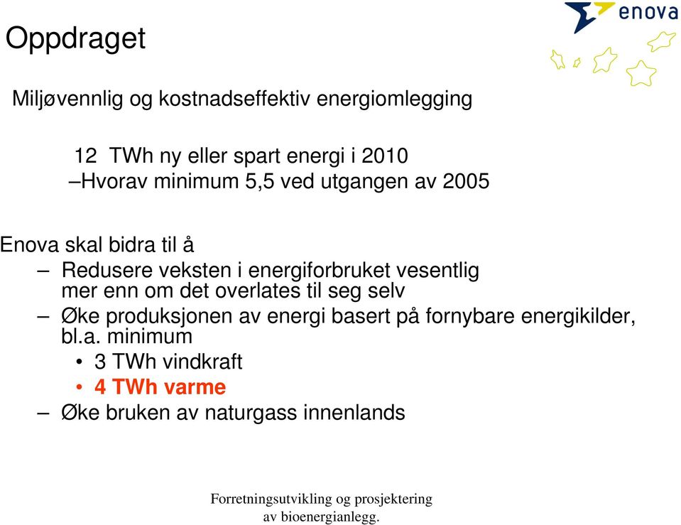 energiforbruket vesentlig mer enn om det overlates til seg selv Øke produksjonen av energi