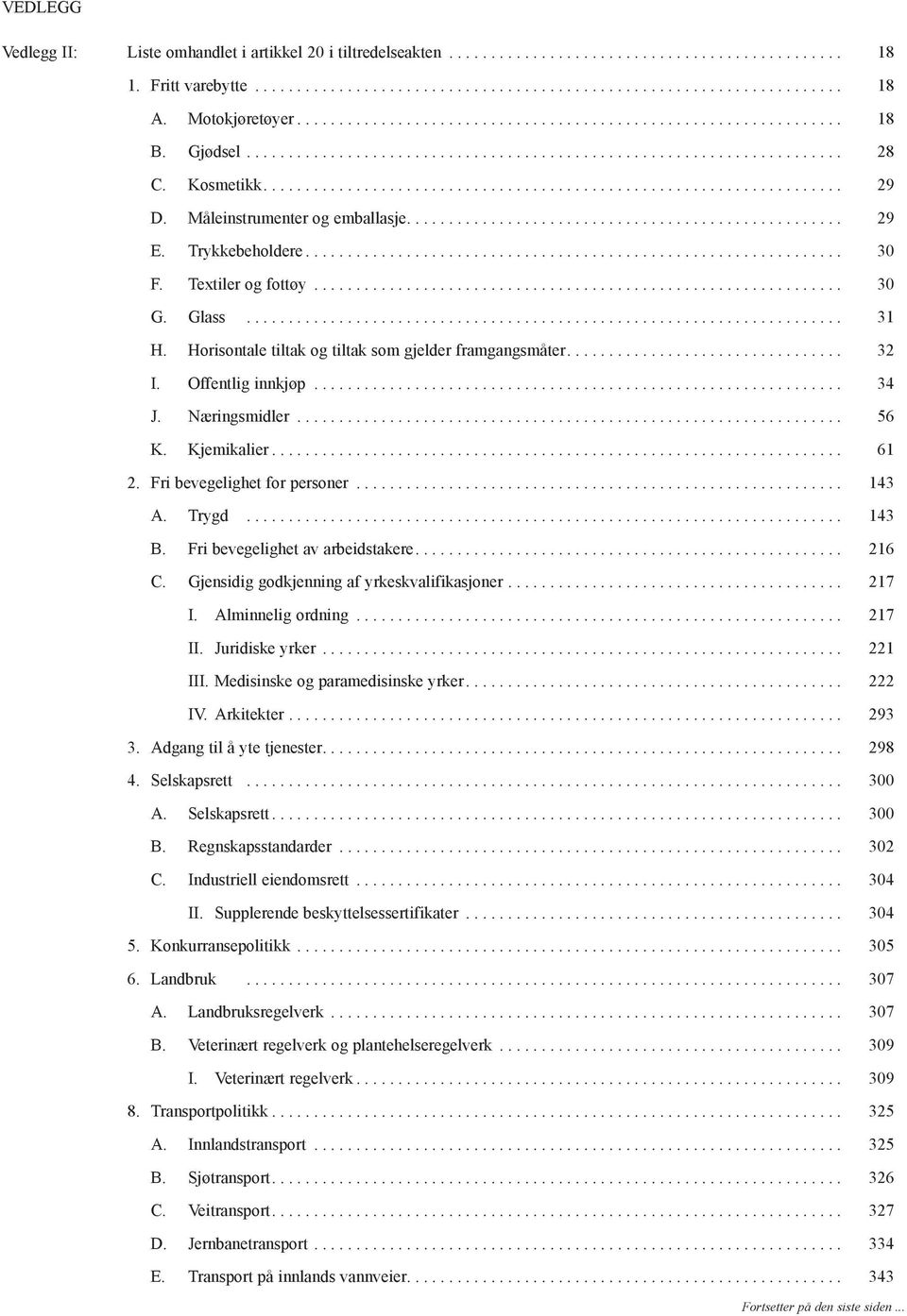 Måleinstrumenter og emballasje.................................................... 29 E. Trykkebeholdere................................................................ 30 F. Textiler og fottøy............................................................... 30 G.