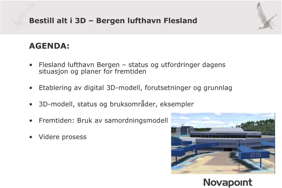 3D-modell, forutsetninger og grunnlag 3D-modell, status og