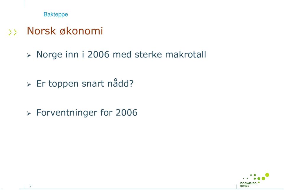 sterke makrotall Er toppen