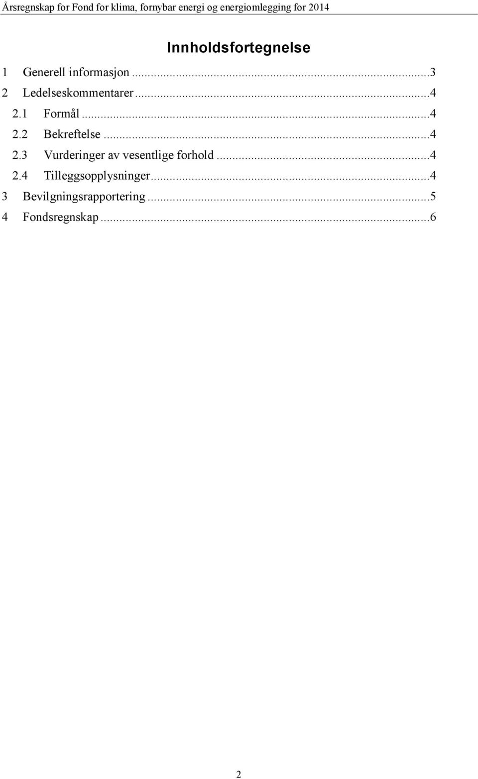 .. 4 2.3 Vurderinger av vesentlige forhold... 4 2.4 Tilleggsopplysninger.