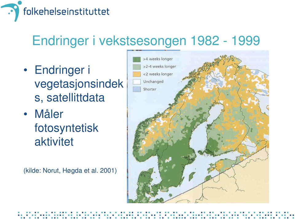 satellittdata Måler fotosyntetisk