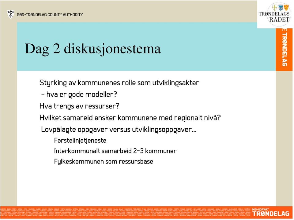 Hvilket samareid ønsker kommunene med regionalt nivå?