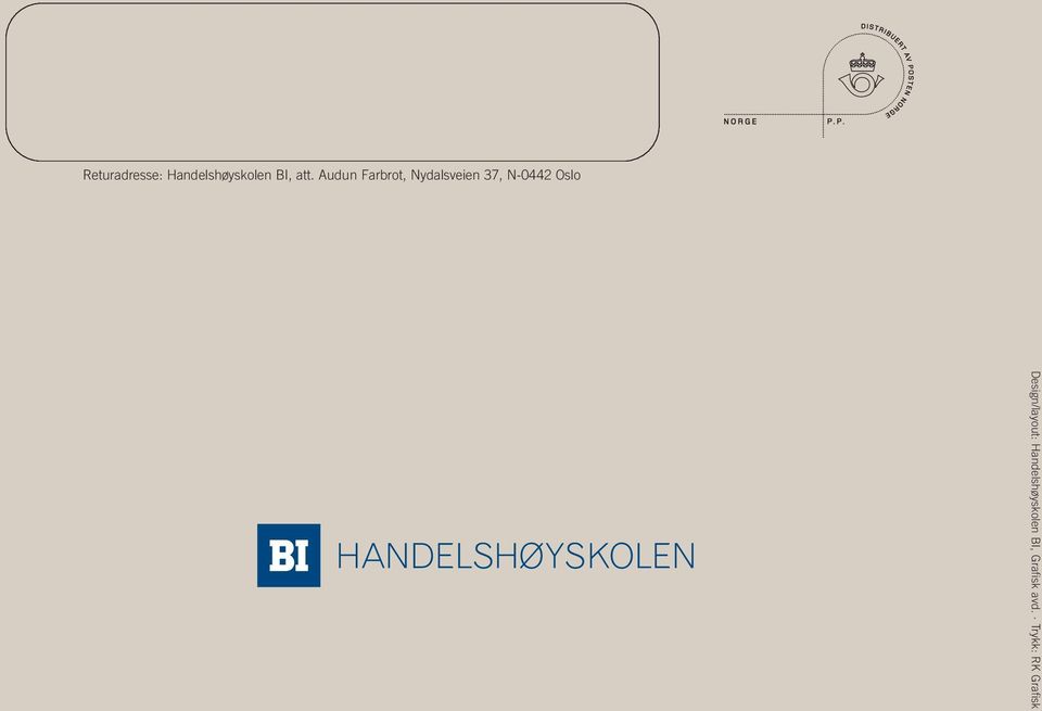 N-0442 Oslo Design/layout: