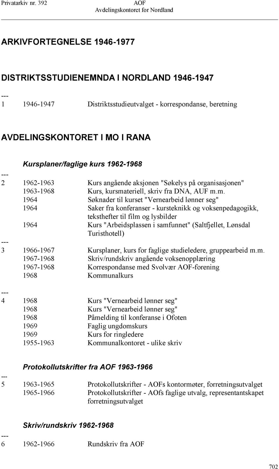 teriell, skriv fra DNA, AUF m.