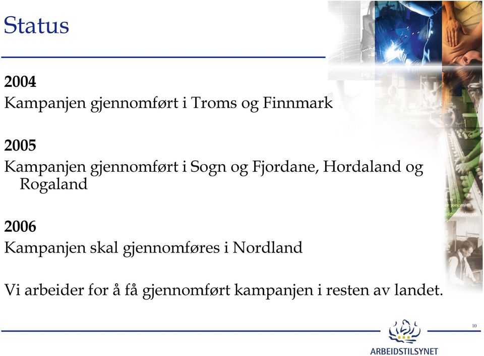 og Rogaland 2006 Kampanjen skal gjennomføres i Nordland