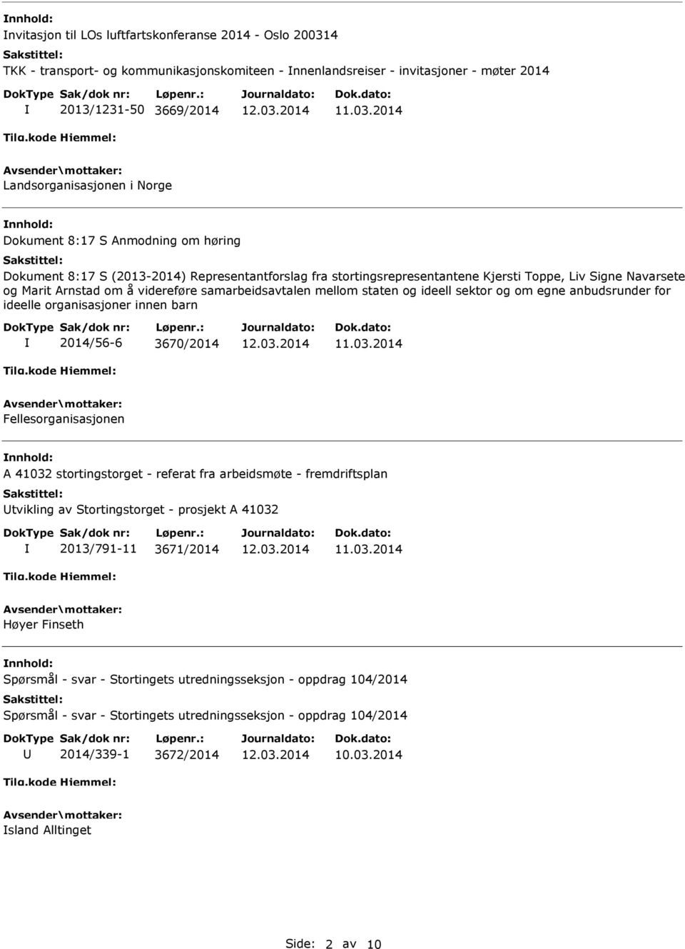 samarbeidsavtalen mellom staten og ideell sektor og om egne anbudsrunder for ideelle organisasjoner innen barn 2014/56-6 3670/2014 Fellesorganisasjonen nnhold: A 41032 stortingstorget - referat fra