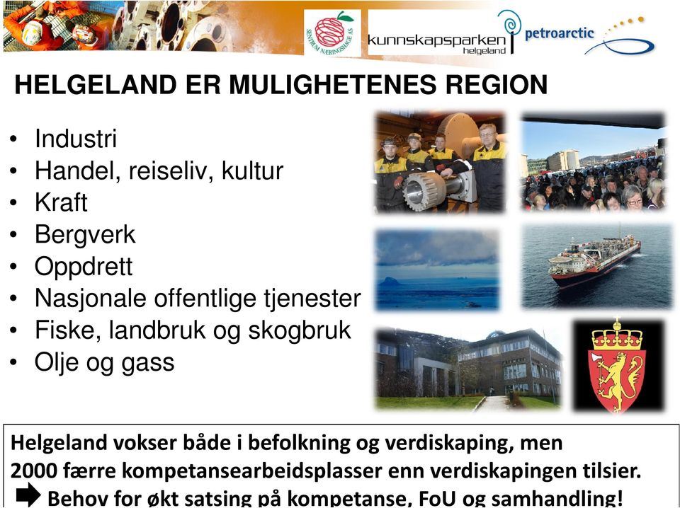 Helgeland vokser både i befolkning og verdiskaping, men 2000 færre