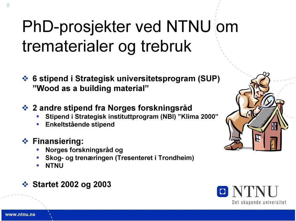 forskningsråd Stipend i Strategisk instituttprogram (NBI) Klima 2000 Enkeltstående