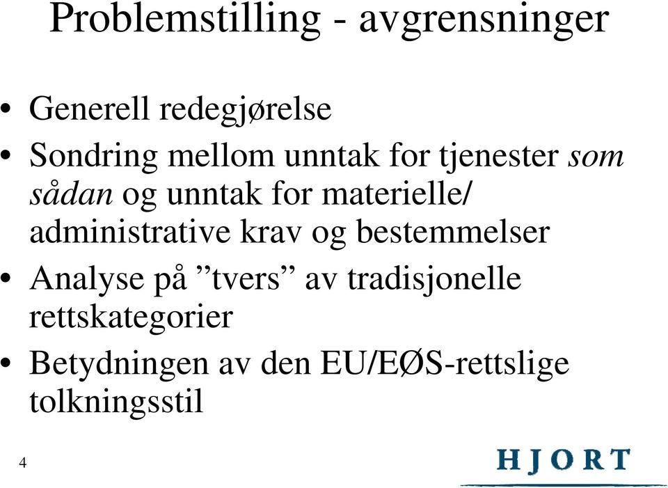 administrative krav og bestemmelser Analyse på tvers av