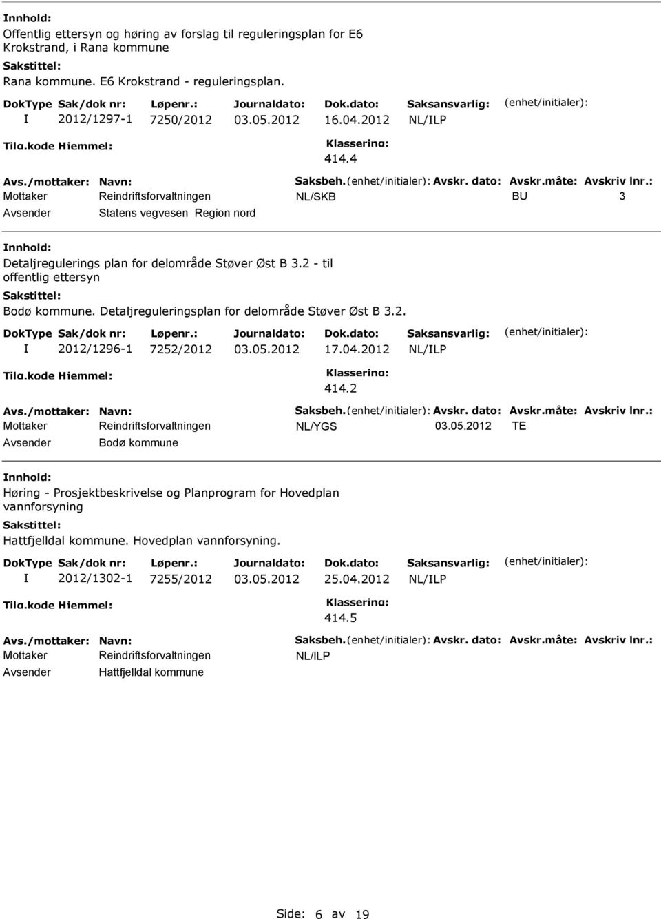 2 - til offentlig ettersyn Bodø kommune. Detaljreguleringsplan for delområde Støver Øst B 3.2. 2012/1296-1 7252/2012 17.04.2012 414.