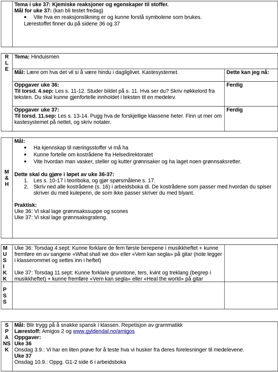 kriv nøkkelord fra teksten. Du skal kunne gjenfortelle innholdet i teksten til en medelev. il torsd. 11.sep: Les s. 13-14. ugg hva de forskjellige klassene heter.