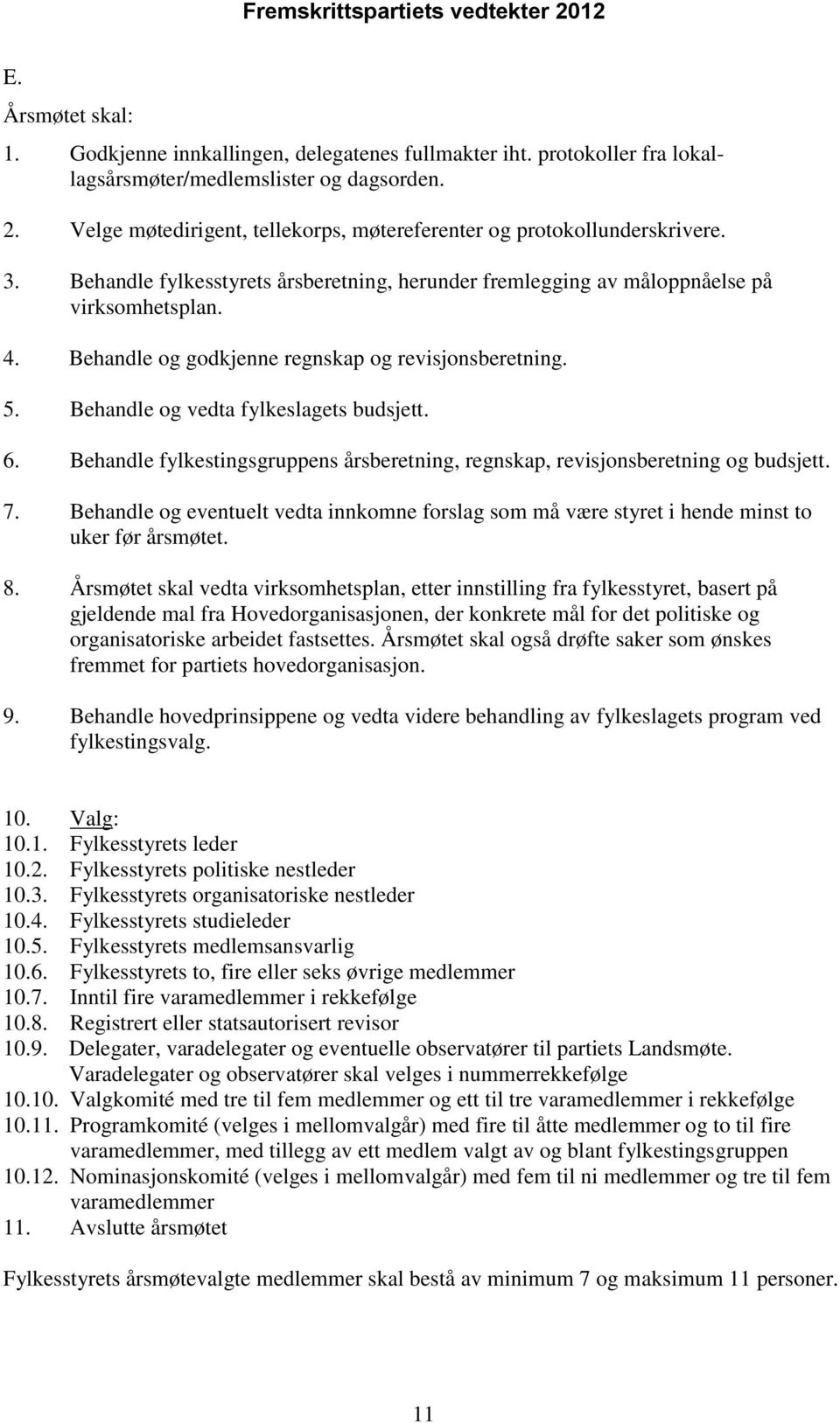 Behandle og godkjenne regnskap og revisjonsberetning. 5. Behandle og vedta fylkeslagets budsjett. 6. Behandle fylkestingsgruppens årsberetning, regnskap, revisjonsberetning og budsjett. 7.