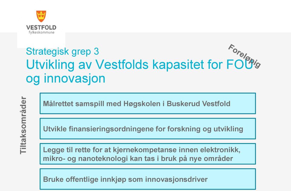 forskning og utvikling Legge til rette for at kjernekompetanse innen elektronikk, mikro-