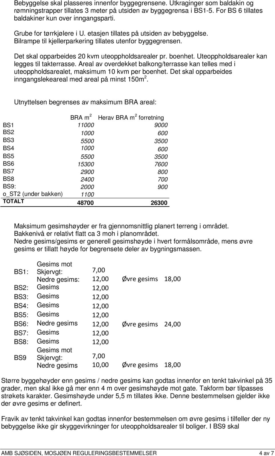 Uteoppholdsarealer kan legges til takterrasse. Areal av overdekket balkong/terrasse kan telles med i uteoppholdsarealet, maksimum 10 kvm per boenhet.