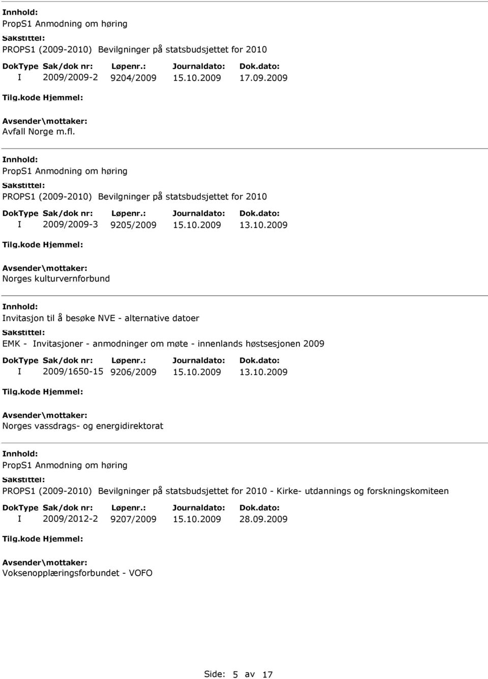 Bevilgninger på statsbudsjettet for 2010 