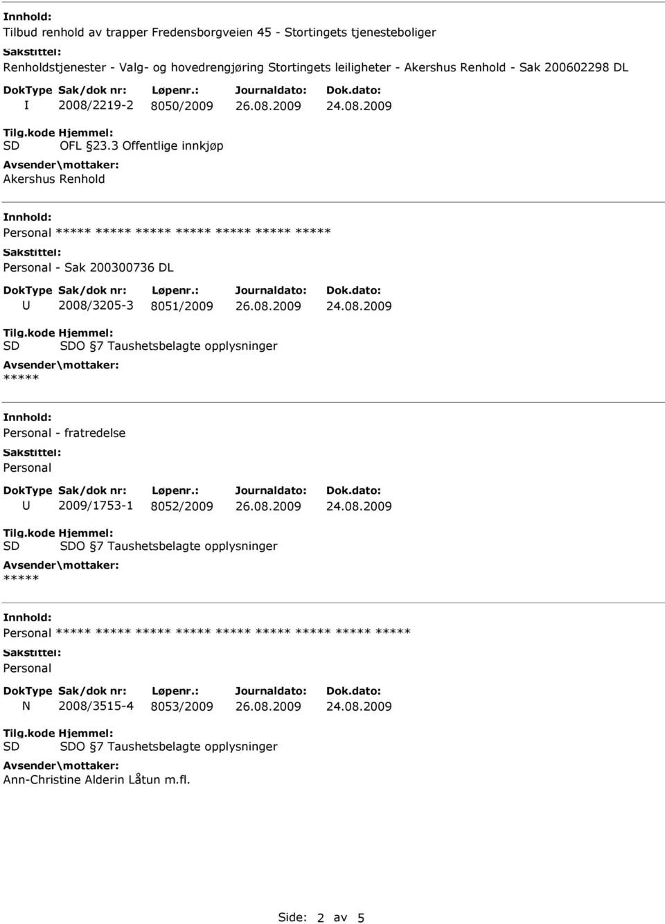 3 Offentlige innkjøp Akershus Renhold - Sak 200300736 DL 2008/3205-3 8051/2009 O 7 Taushetsbelagte opplysninger -