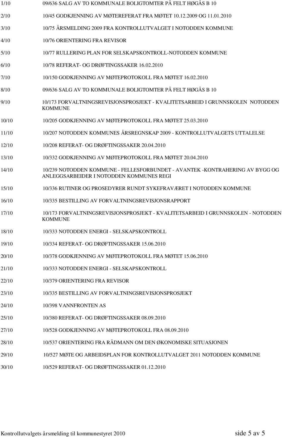 DRØFTINGSSAKER 16.02.