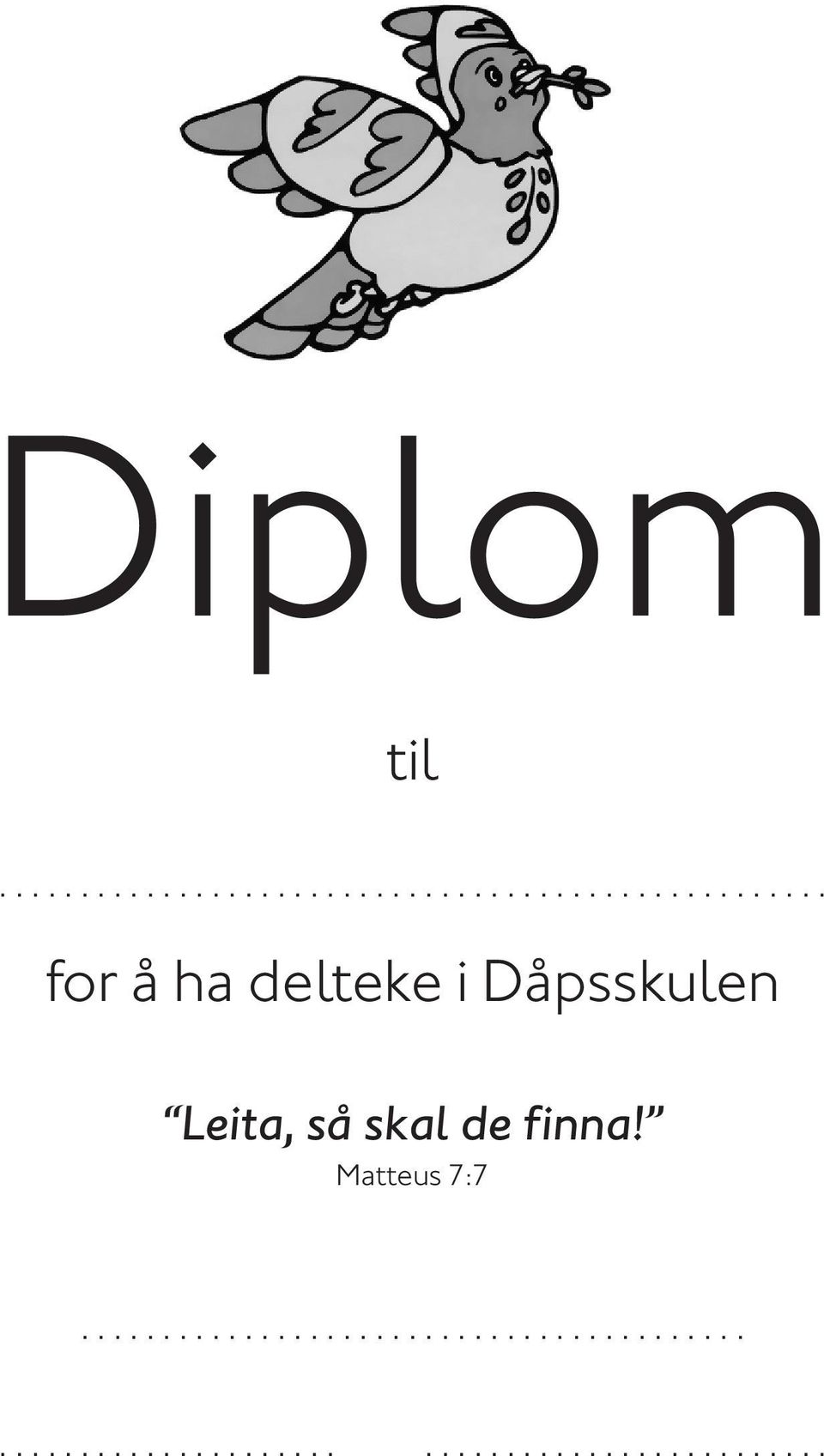 for å ha delteke i Dåpsskulen Leita, så skal de finna!