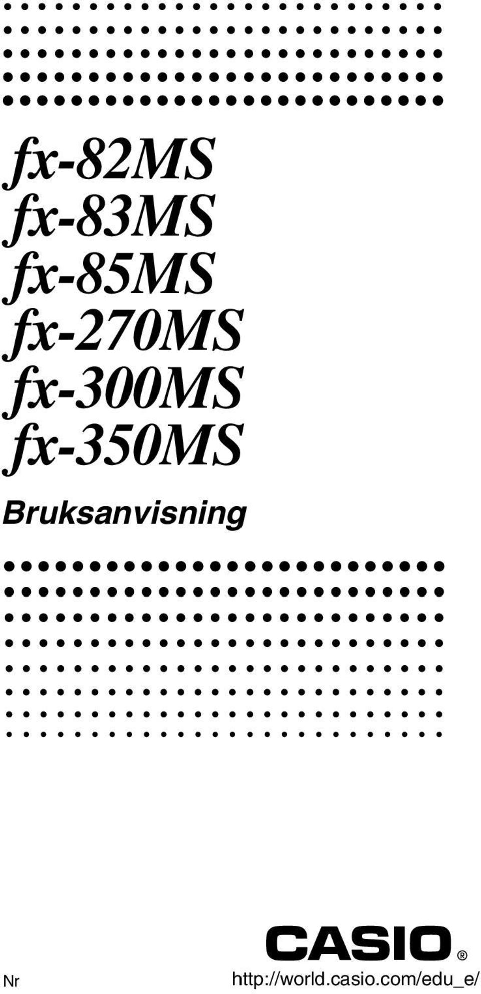 fx-350ms Bruksanvisning