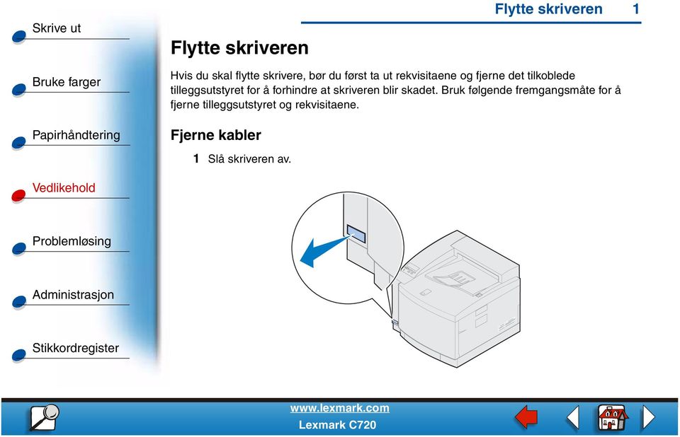 forhindre at skriveren blir skadet.