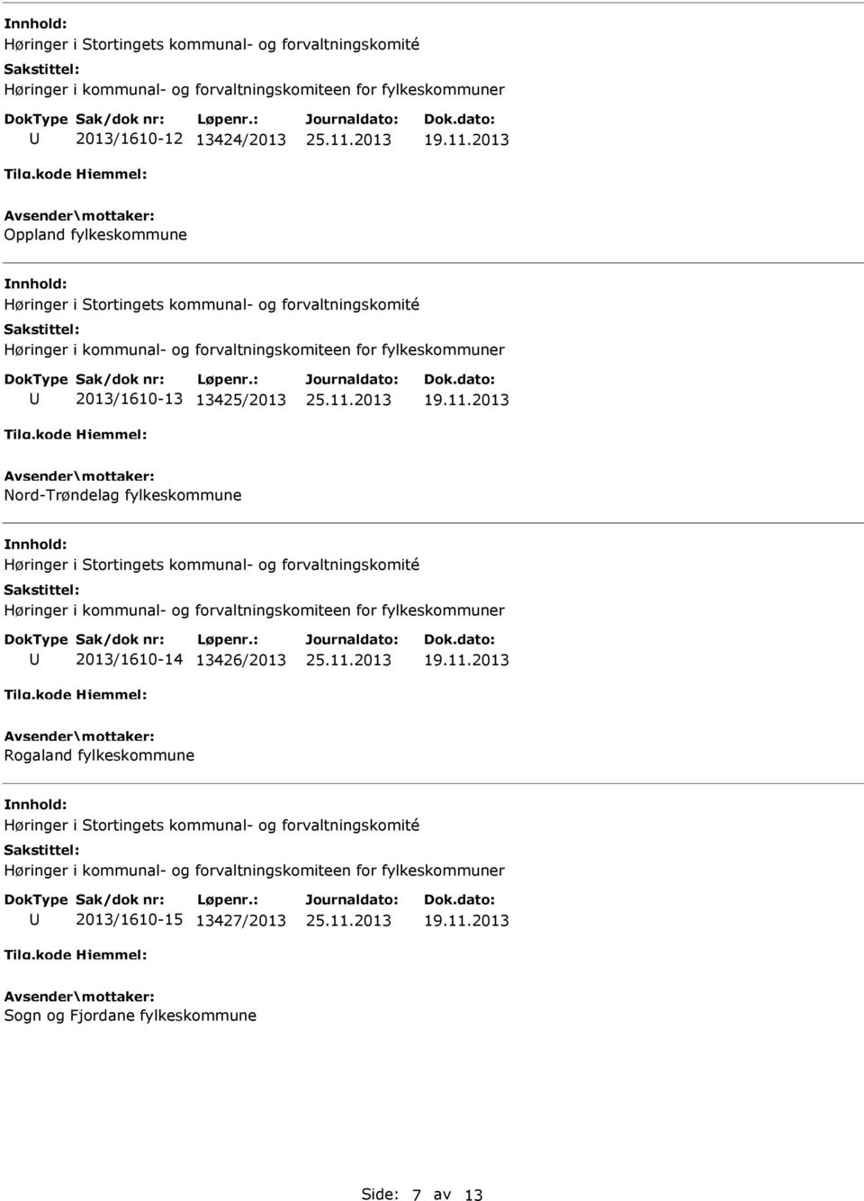 2013/1610-14 13426/2013 Rogaland fylkeskommune