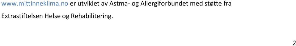 Allergiforbundet med støtte