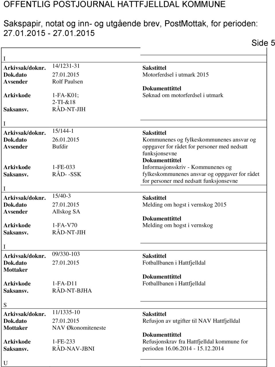 2015 Kommunenes og fylkeskommunenes ansvar og Avsender Bufdir oppgaver for rådet for personer med nedsatt funksjonsevne Arkivkode 1-FE-033 nformasjonsskriv - Kommunenes og aksansv.