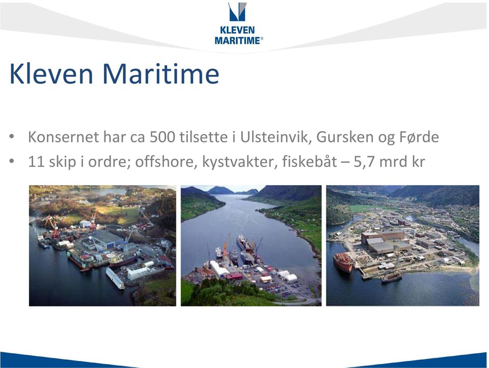 Ulsteinvik, Gursken og Førde 11 skip i ordre; offshore,