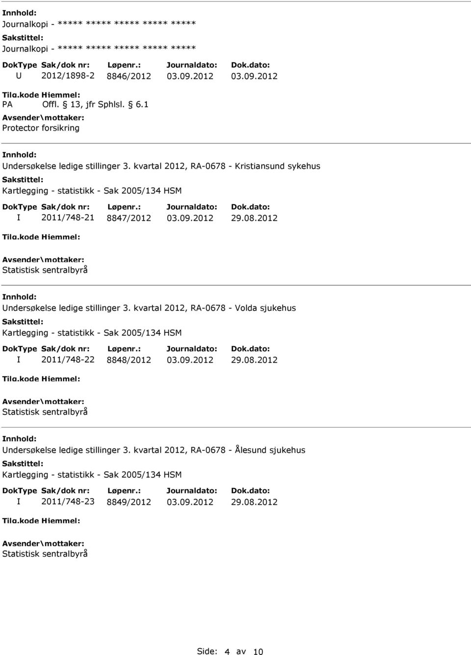 2012 Statistisk sentralbyrå ndersøkelse ledige stillinger 3.