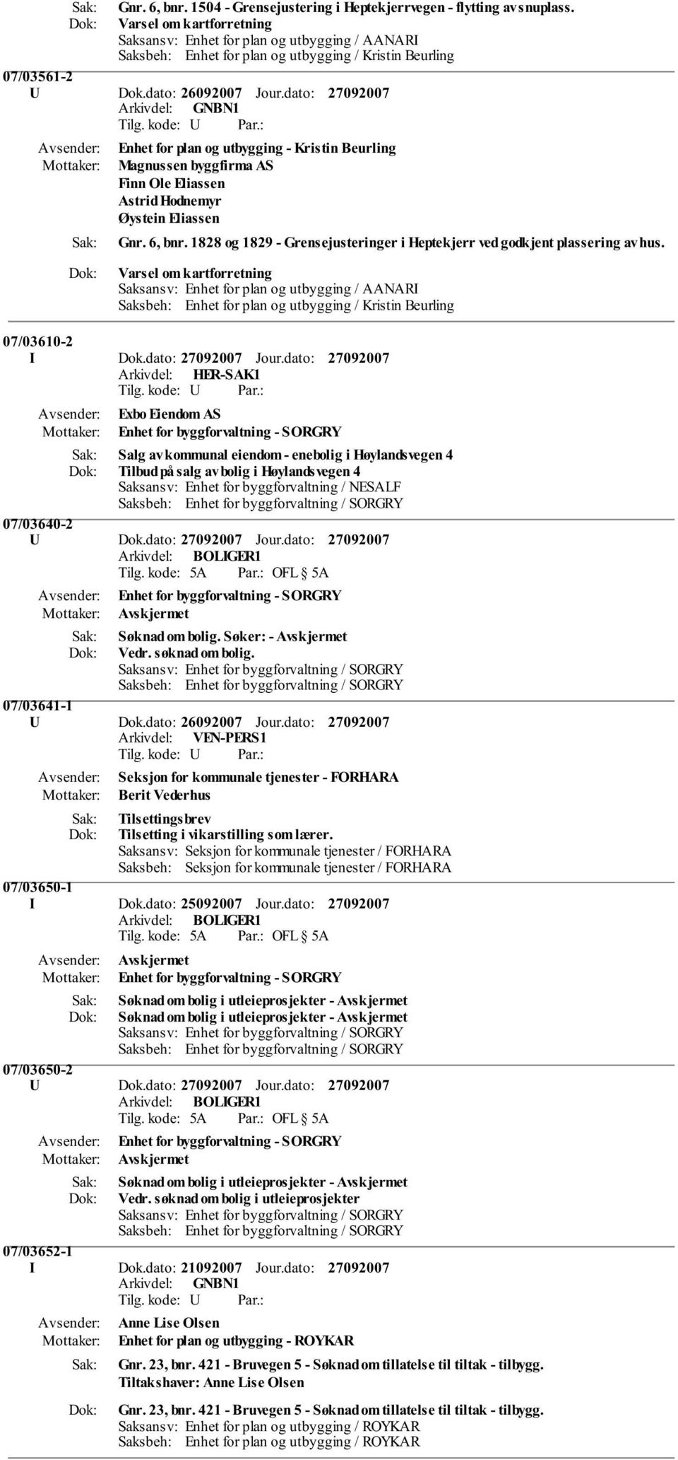 dato: Enhet for plan og utbygging - Kristin Beurling Magnussen byggfirma AS Finn Ole Eliassen Astrid Hodnemyr Øystein Eliassen Gnr. 6, bnr.