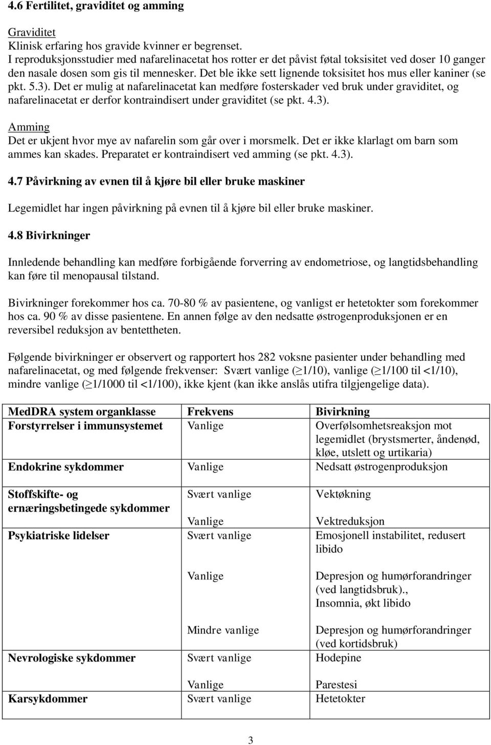 Det ble ikke sett lignende toksisitet hos mus eller kaniner (se pkt. 5.3).