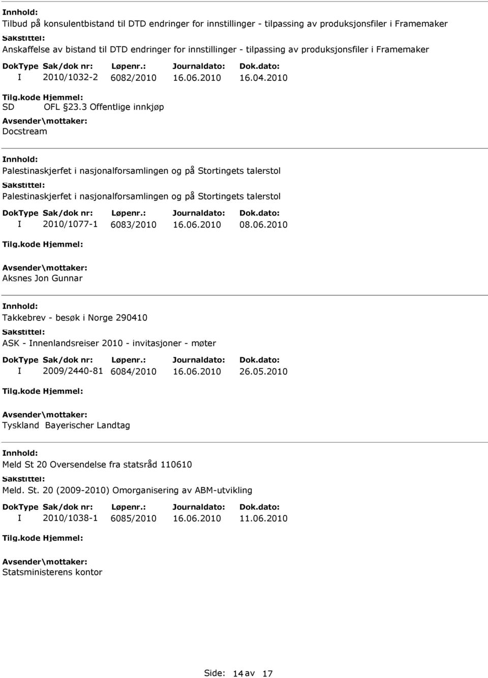 2010 Palestinaskjerfet i nasjonalforsamlingen og på Stortingets talerstol Palestinaskjerfet i nasjonalforsamlingen og på Stortingets talerstol 2010/1077-1 6083/2010 08.06.