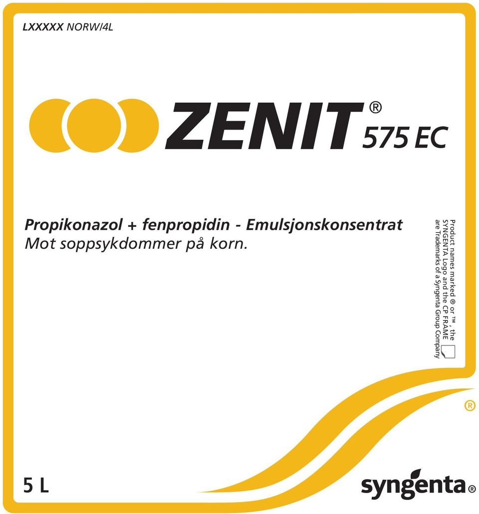 Product names marked or, the SYNGENTA Logo and