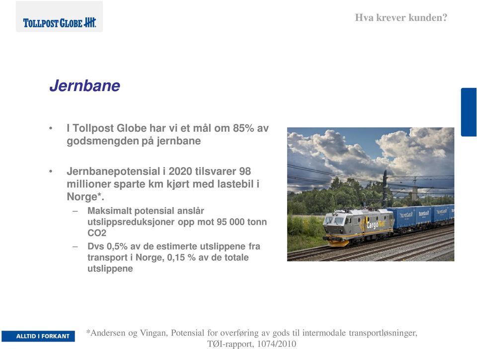 millioner sparte km kjørt med lastebil i Norge*.