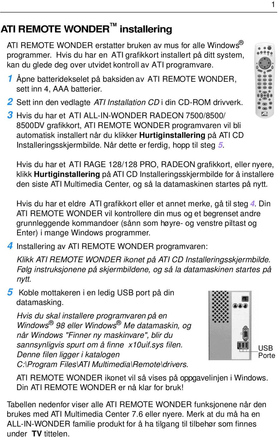 2 Sett inn den vedlagte ATI Installation CD i din CD-ROM drivverk.