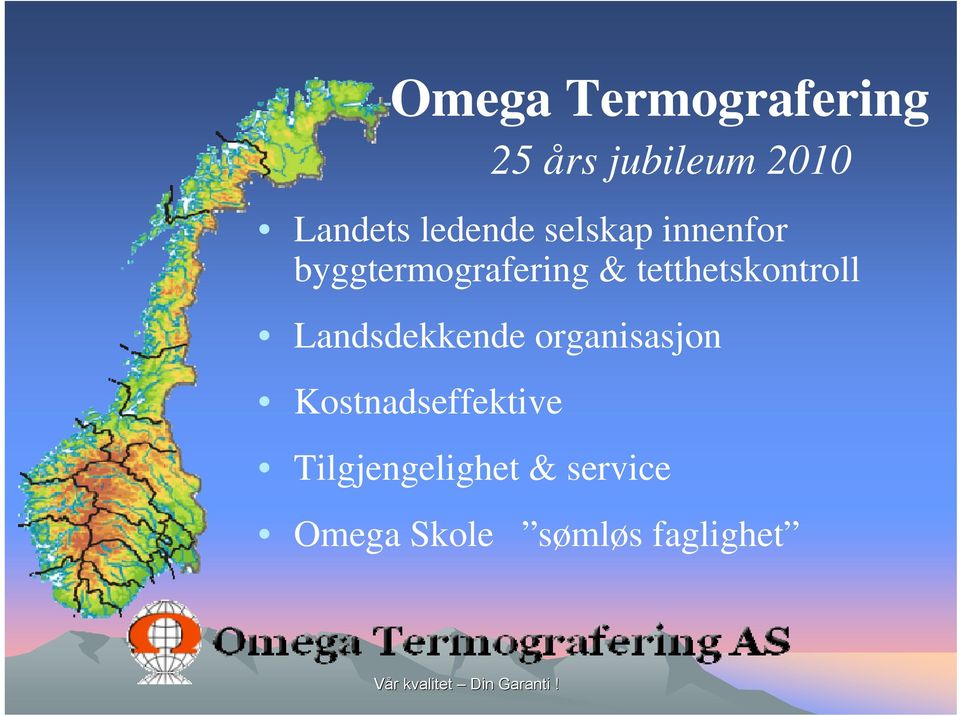 tetthetskontroll Landsdekkende organisasjon