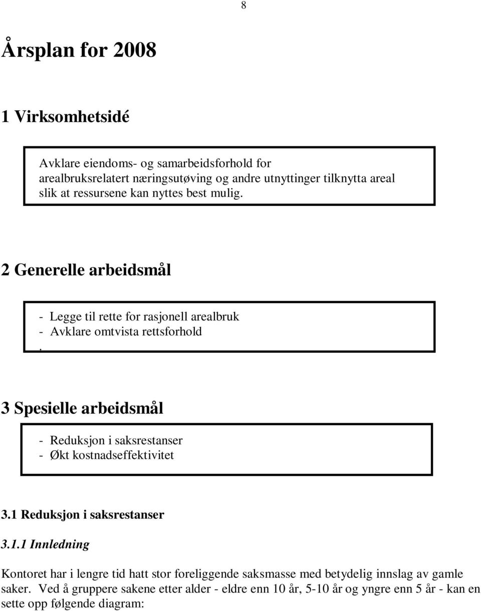 3 Spesielle arbeidsmål - Reduksjon i saksrestanser - Økt kostnadseffektivitet 3.1 