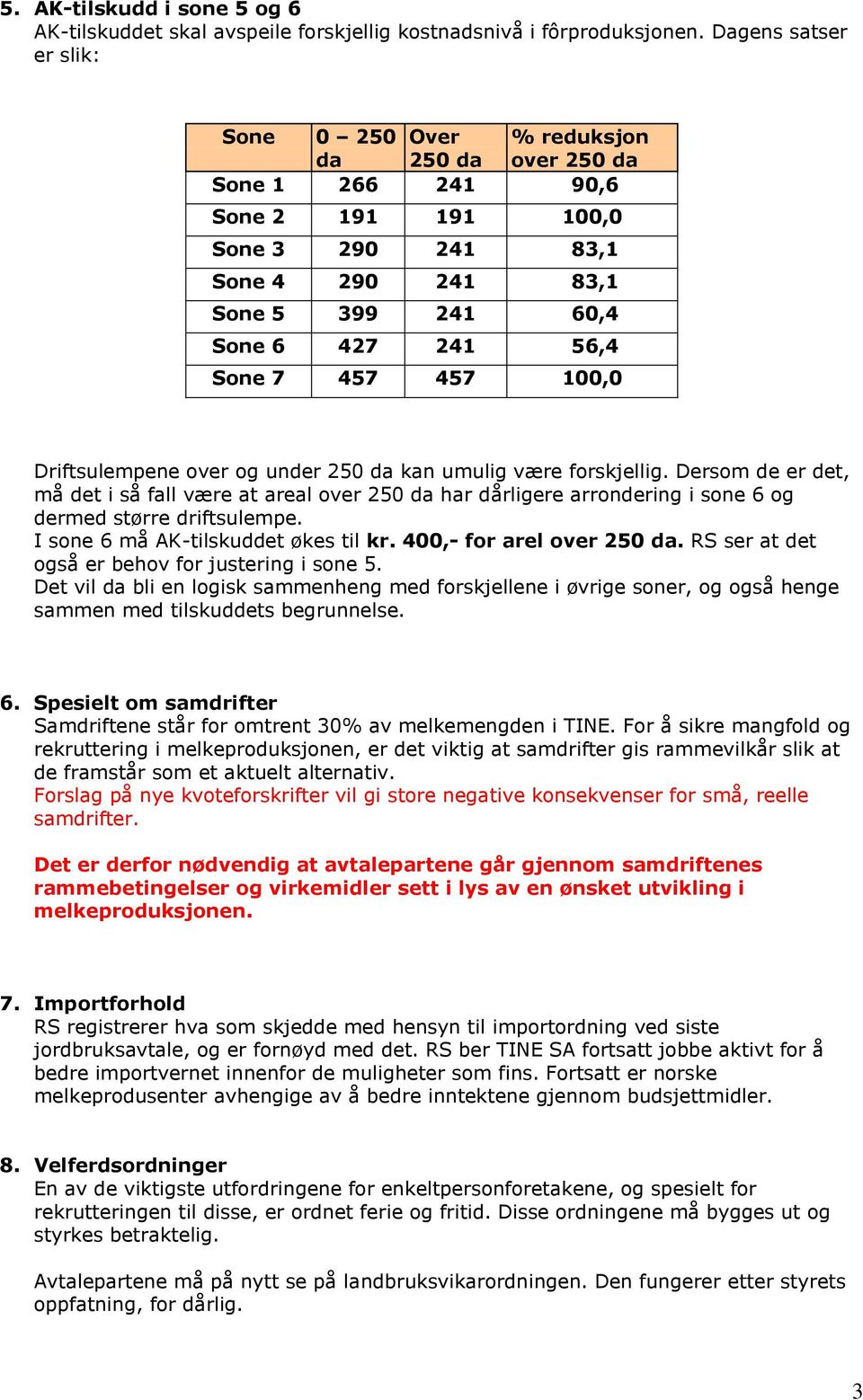 7 457 457 100,0 Driftsulempene over og under 250 da kan umulig være forskjellig.