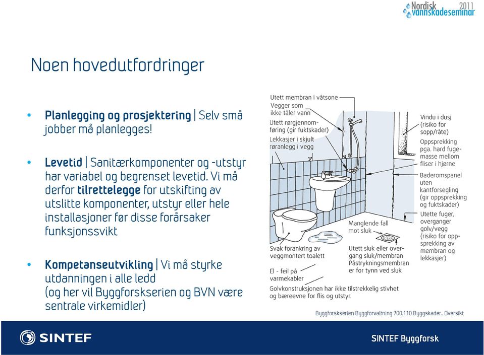 Vi må derfor tilrettelegge for utskifting av utslitte komponenter, utstyr eller hele installasjoner før disse