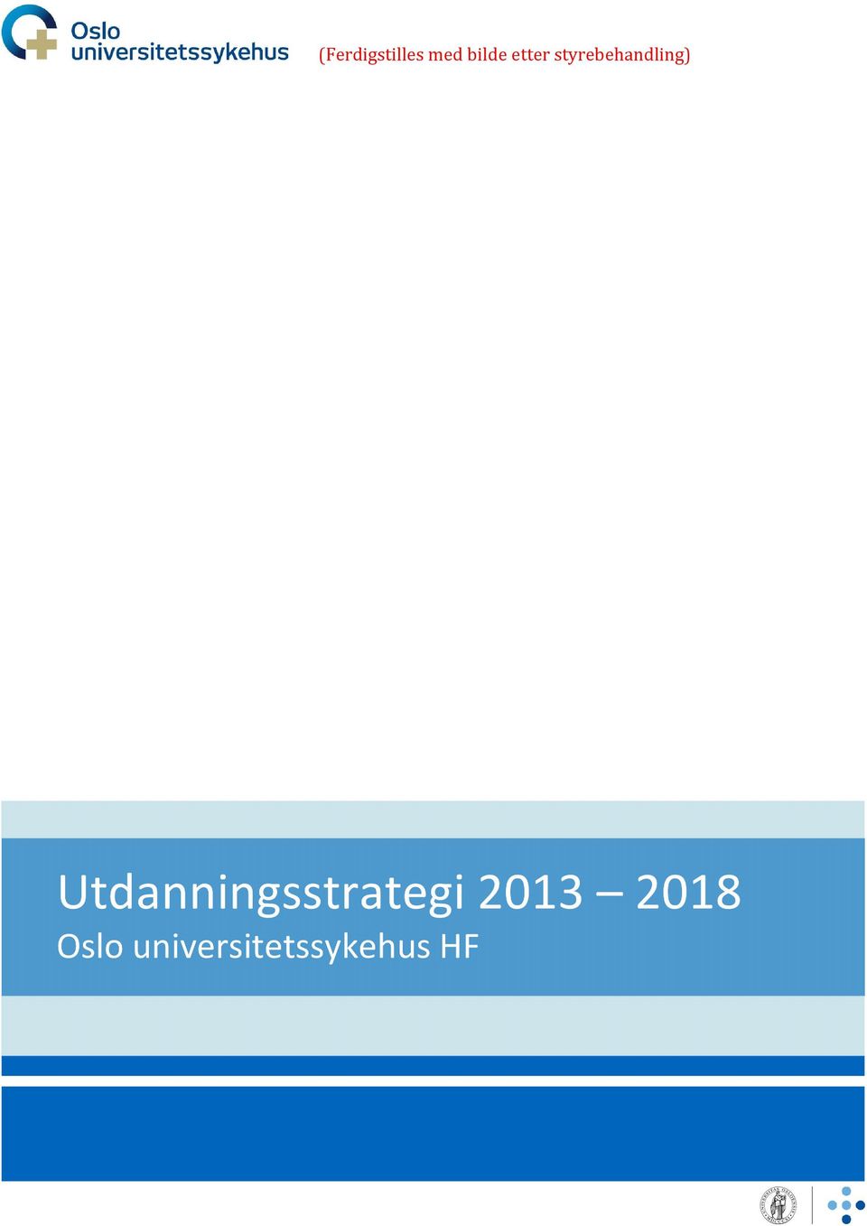 Utdanningsstrategi 2013