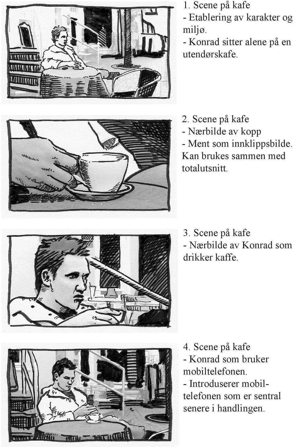 Scene på kafe - Nærbilde av kopp - Ment som innklippsbilde.