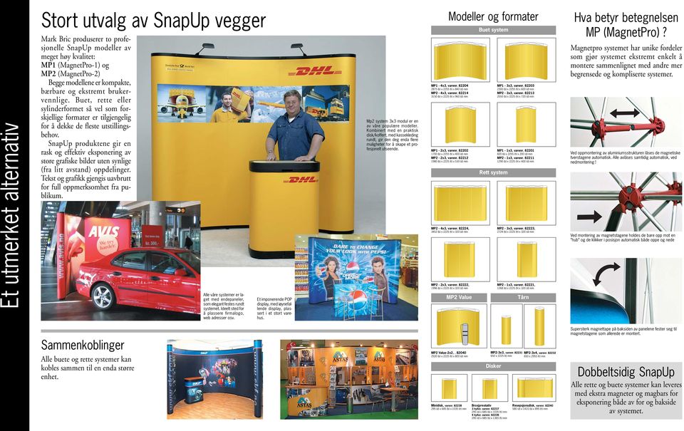 SnapUp produktene gir en rask og effektiv eksponering av store grafiske bilder uten synlige (fra litt avstand) oppdelinger. Tekst og grafikk gjengis uavbrutt for full oppmerksomhet fra publikum.